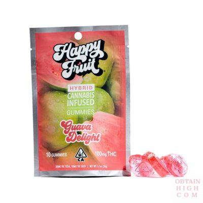 Guava Delight Cannabis Gummies by Happy Fruit